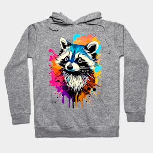 Raccoon Colourful - Cute Trash Panda Waschbär Hoodie